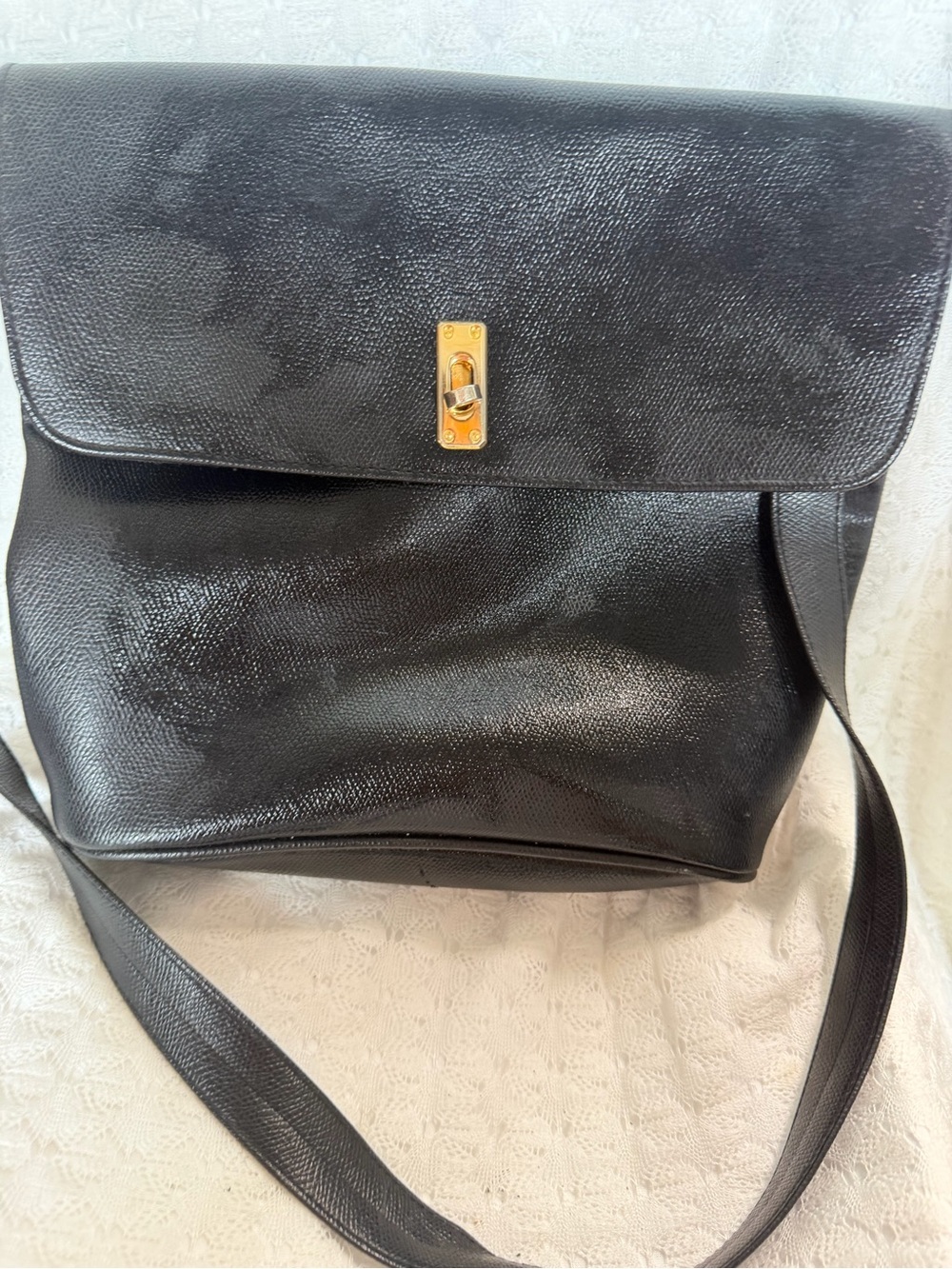 Evan Picone Black Interior Tote with Gold Logo Tag